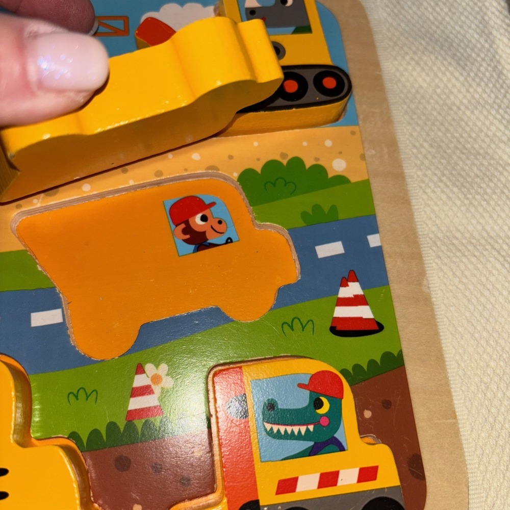 Janod Wood Construction Site And Bunny, Wood Puzzles, All Pieces Available 3439 - Picture 6 of 7
